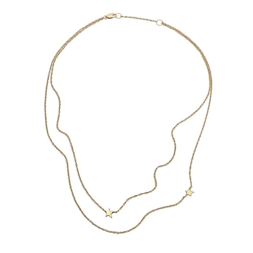 Jennifer Zeuner Gold Star Double Necklace 22$